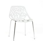 Designetsamaison - Chaise design blanche - Lily