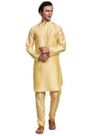 SKAVIJ Kurta Pajama Set for Men Indian Ethnic Party Wear Dress Beige S