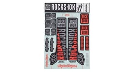 Kit stickers fourche rockshox 35mm   troy lee design argent   orange