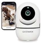 Overmax Caméra sans Fil Camspot 3.6 WiFi IP Enregistrement de Surveillance Full HD Mode Nuit Auto Suivi Microphone et Haut-Parleur Appareil Intelligent Google Home Amazon Alexa