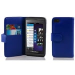 Cadorabo Housse Compatible Avec Blackberry Z10 En Bleu Royal - Étui De Protection En Similicuir Structuré Et Compartiment Pour Cartes