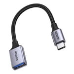 Ugreen USB-C (hane) till USB-A (hona) 3.0 OTG-kabel, 0,15 m - svart