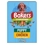 BAKERS Puppy Chicken with Vegetables Dry Dog Food 1.1kg, (Pack of 5)