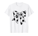 Cute Coquette Bow Soccer Ball Mom Life Game Day Soccer Lover T-Shirt