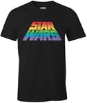 Star Wars « Logo Vintage Pride » MESWCLATS184 T-Shirt Homme, Noir, Taille M