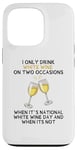 Coque pour iPhone 13 Pro Vin blanc drôle pour femmes amatrices de vin blanc