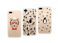 Apple IPHONE 6, IPHONE 6s - Pack Of 3 Shells Soft Gel And Solid Patterned