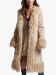 Superdry Faux Fur Lined Longline Afghan Coat