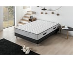 Les Tendances - hotel supreme Ensemble Matelas + Sommier 160 x 200 - Ressorts - 7 zones - Ferme - 27 cm