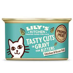 Lily's Kitchen Natural Kitten Wet Cat Food in Gravy - Chicken & Ocean Fish Tasty Cuts - Complete Grain-Free Recipes (24 Tins x 85g)