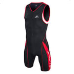 Aropec Panther Combinaison de Triathlon en Lycra pour Homme Noir/Rouge Taille M