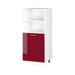 Meuble pour four R-Line, Rouge bordeaux Haute brillance, 60 cm Vicco