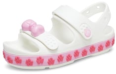 Crocs Unisex Kids Crocband Cruiser Pet Sandal T, White Pink Tweed, 10 UK Child