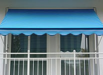 Angerer Freizeitmöbel GmbH Store à Serrage Exclusif - pour Protection solaire - Montage sans perçage ni Chevilles - Store de Balcon idéal pour Les Appartements en Location (Bleu, 250 cm)