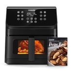 COSORI Air Fryer 6.2L,Avec Fenêtre Visible,12-en-1,Technologie RapidAir,Friteuse Sans Huile, Jusqu'à 55% d'Énergie en Moins,Faible Bruit, Rappel Shake/Rôtir/Bake, Écran Tactile LED,Livre de Recette