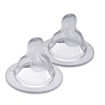 MAM Teats Size 1, Suitable for Newborns, Slow Flow SkinSoft Silicone Teats for 2