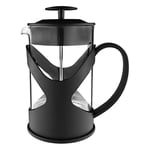 Café Olé XMP-10F XMP Cafetière, 1 Litre 3 Cup Plastic and Glass French Press Coffee Maker, 1 Liter, Black