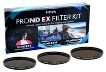 Hoya Pro Nd Ex Filter Kit, 7,2 Cm, Nøytral Tetthet, Ingen Belegg, 3 Stykker