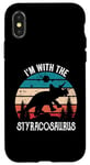 iPhone X/XS I'm With The Dinosaur Styracosaurus, Retro Dino Gifts Kids Case