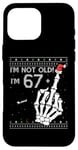 Coque pour iPhone 16 Pro Max 67 + 1 Flip Off Middle Finger - Funny Skull 68th Birthday