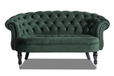 Chesterfield Ludovic Sofa 2-seters - Mørkegrønn 2 seter sofa Grønn