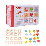 Goki- Feel-a-Pair Puzzle Jeu de mémoire en Bois, 56968, Multicolore, S