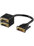 Pro DVI adapter cable gold-plated 0.1 m black - DVI