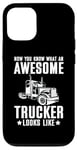 Coque pour iPhone 12/12 Pro Awesome Trucker Big Rig Semi-remorque conducteur de camion