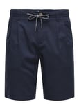 ONLY & SONS Onsleo Linen Mix 0048 Shorts Marinblå