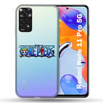 Cokitec Coque Transparente pour Xiaomi Redmi Note 11 / 11S 4G One Piece Logo