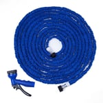 30m 100FT Tuyau d'arrosage flexible Tuyau de jardin 3 fois Extensible avec 7 Modes pistolet de pulvérisation BLEU NEUF