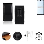 Vertical holster + headphones for Samsung Galaxy A40 Belt Pouch Protective