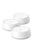 TP-Link Deco BE25 Whole Home Mesh Wi-Fi 7 System with Built-in Antivirus, BE3600, Pack of 3, White