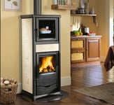 Poêle à bois avec Four Nordica Extraflame Rossella plus 9.1kW Liberty Crême