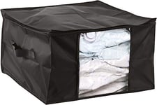 M-Home | Housse de Rangement + 1 Housse Vide d'Air | Polyester | Noir | 40 x 40 x 25 cm (S) | AIR OFF COLLECTION / HOUSSE | EVE761-01