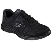 Skechers Verse-Flash Point Mens Black Sports Gym Walking Lace Up Trainers