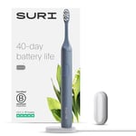 SURI Electric Toothbrush—Sustainable Electric Toothbrushes Adults, Slim Sonic Toothbrush & Accessories, 40-Day Battery, 2 Modes, Travel Toothbrush, Ideal Christmas Gifts for Women & Gifts for Men