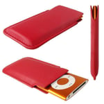 caseroxx Poche pour Apple iPod Nano 4G/5G en rouge fait de Cuir artificiel