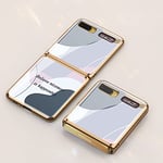 Hülle® 9H Tempered Stained Glass Case Anti-Scratches Compatible for Samsung Galaxy Z Flip 5G/Samsung Galaxy Z Flip (2)