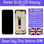 Xiaomi Redmi 10 5G 22041219G 22041219NY LCD Screen Display Touch Digitizer+Frame