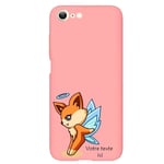 Coque rose Iphone 7 8 et SE 2020 et 2022 fee renard fox kawaii avec votre prenom