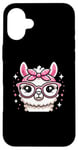 iPhone 16 Plus Alpaca Pink Bandana Glasses Case