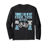 Funny Watch Cycling Research About Cycling Bicycle Long Sleeve T-Shirt