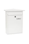 ARREGUI Home E5711 Boîte aux Lettres Individuelle en Acier, Taille M (Courrier Format A4, Magazine), Boîte aux Lettres Murale au Fond Étroit, Anti-Pluie, Facile à Installer, Blanc