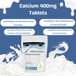 Calcium Carbonate 60 Tablets Pills 400mg Mineral Food Supplements Vitamin