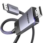 UGREEN DisplayPort to HDMI Cable Uni-Directional Braided 8K@60Hz, 4K@240Hz/120Hz, 2K@240Hz DP 1.4 to HDMI 2.1 High Speed Support 3D/HDCP 2.3/Active HDR Multi-Screen for Monitor Projector Laptop (2M)