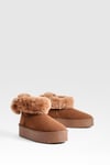 Fur Trim Platform Mini Cosy Boots