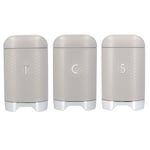 KitchenCraft Lovello Textured Geometric Canisters for Tea,Coffee and Sugar