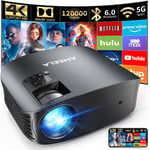 Projecteur, 4K Vidéoprojecteur Avec Wifi Et Bluetooth, Projecteur Full Hd 1080P Pour Home Cinéma Dolby Audio, Zoom 50%-100% / Affichage 300"", Compatible Avec Fire/Tv Stick/Iphone/Ps5/Android