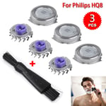 3 Pcs Remplacement rasoir têtes de rasage pour Philips HQ8 HQ7100 HQ7350 HQ7120